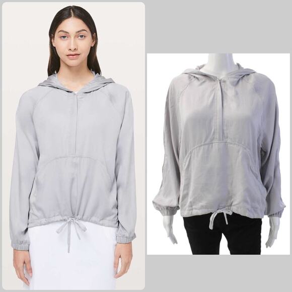 Lululemon City Stroll Hoodie Stargaze Half Zip TENCEL Size 4 Lightweight NEW - Picture 1 of 16